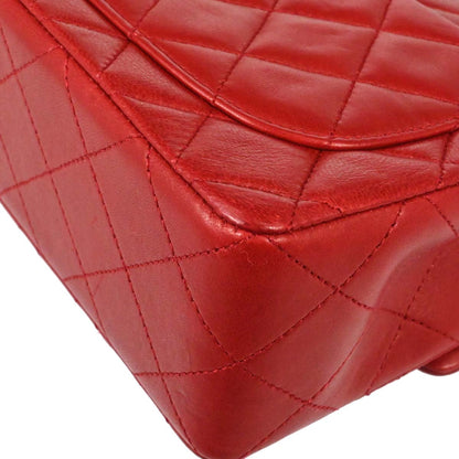 Chanel 1989-1991 Red Lambskin Mini Classic Square Flap Shoulder Bag 17