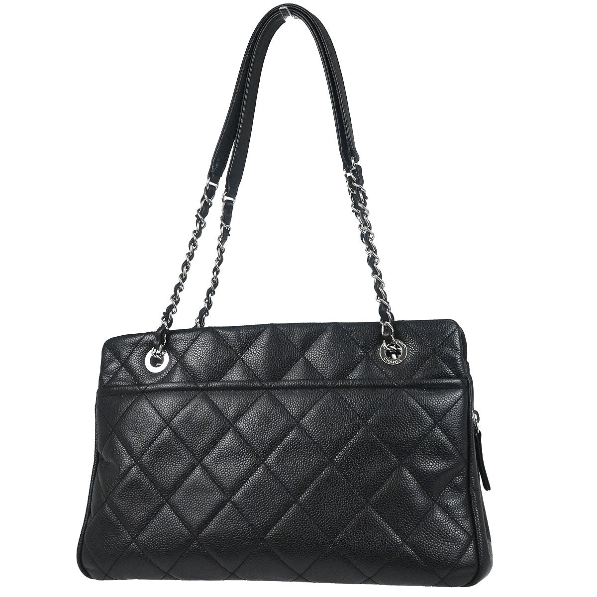 Chanel Black Caviar Skin Timeless CC Chain Tote Bag