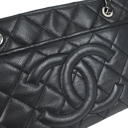 Chanel Black Caviar Skin Timeless CC Chain Tote Bag