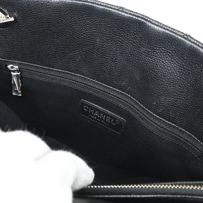 Chanel Black Caviar Skin Timeless CC Chain Tote Bag