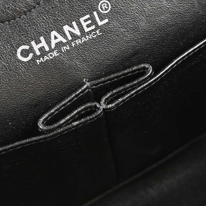 Chanel 2000-2001 Black Caviar Skin Small Classic Double Flap Shoulder Bag