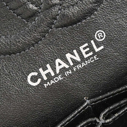 Chanel 2000-2001 Black Caviar Skin Small Classic Double Flap Shoulder Bag