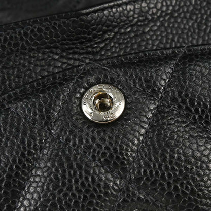 Chanel 2000-2001 Black Caviar Skin Small Classic Double Flap Shoulder Bag