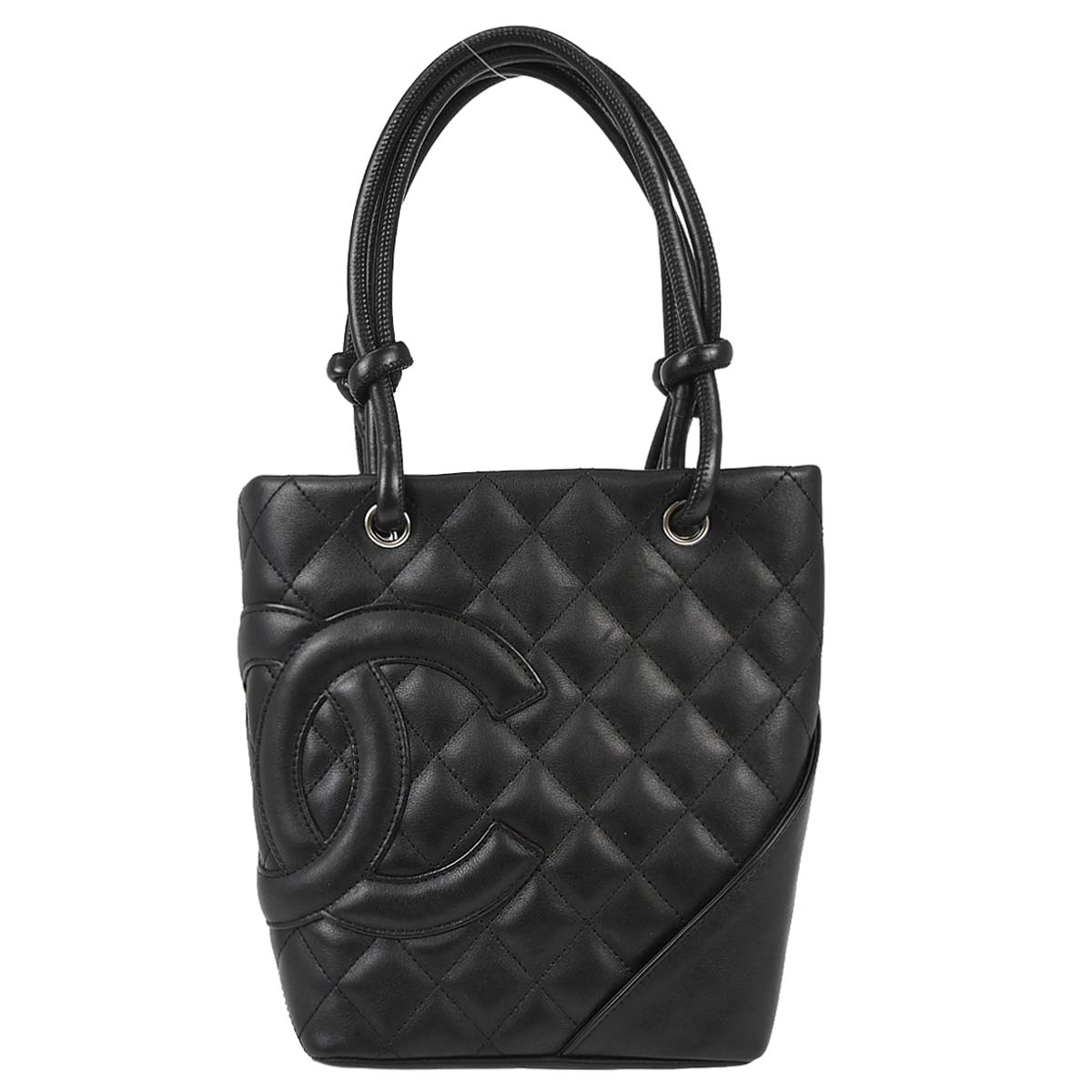 Chanel 2005-2006 Black Calfskin Cambon Ligne Tote Handbag