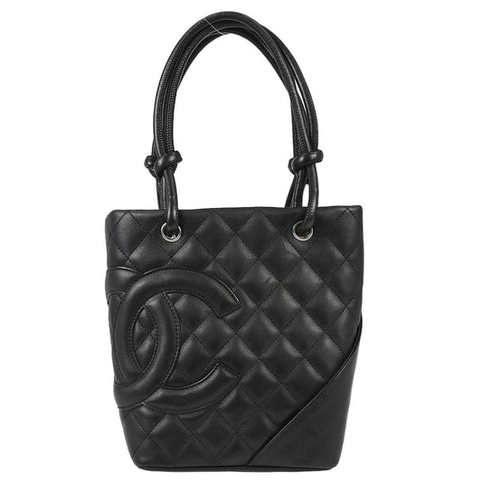 Chanel 2005-2006 Black Calfskin Cambon Ligne Tote Handbag
