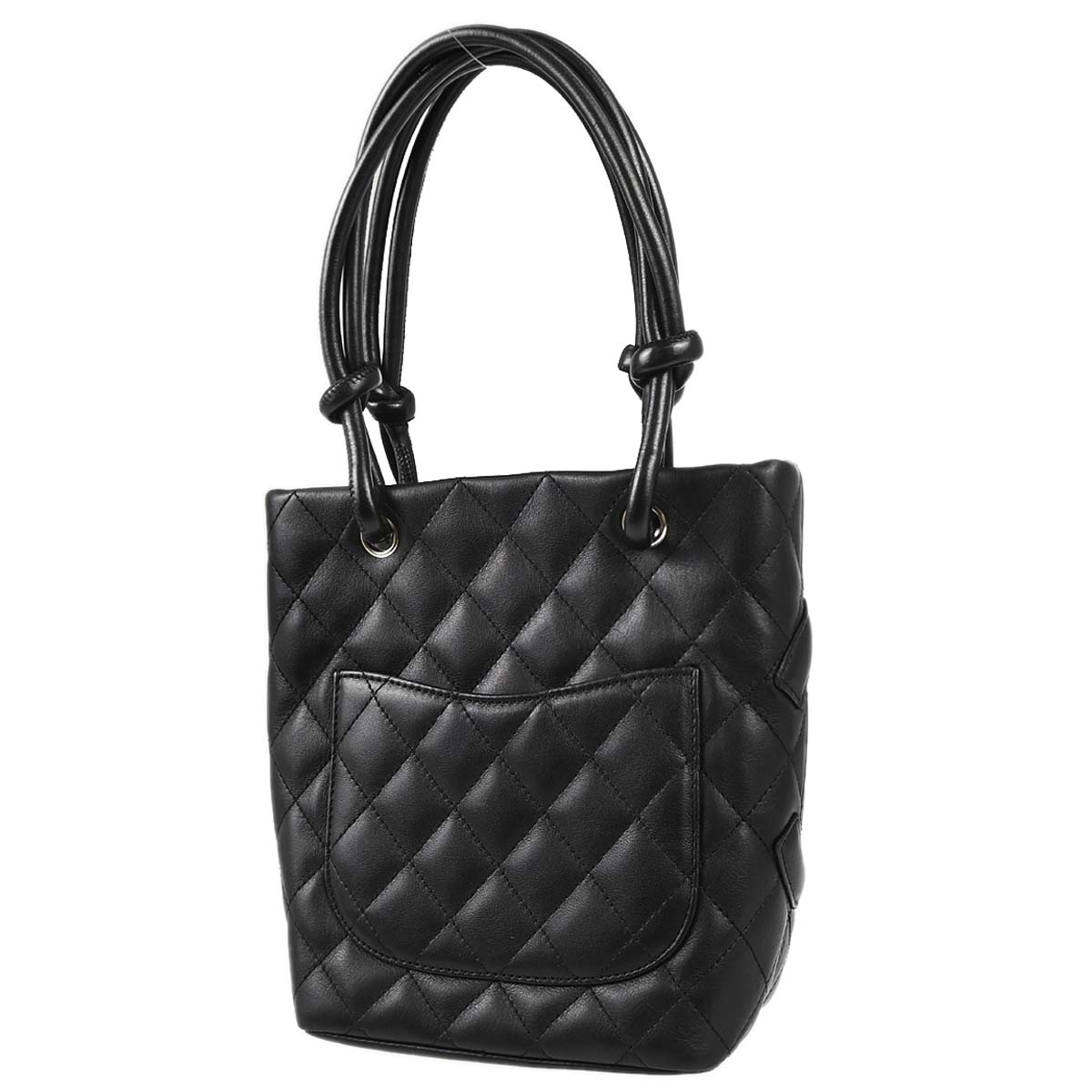 Chanel 2005-2006 Black Calfskin Cambon Ligne Tote Handbag