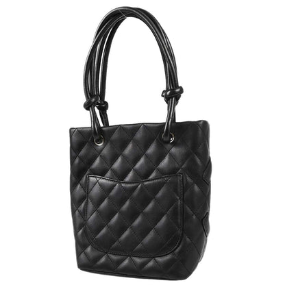 Chanel 2005-2006 Black Calfskin Cambon Ligne Tote Handbag