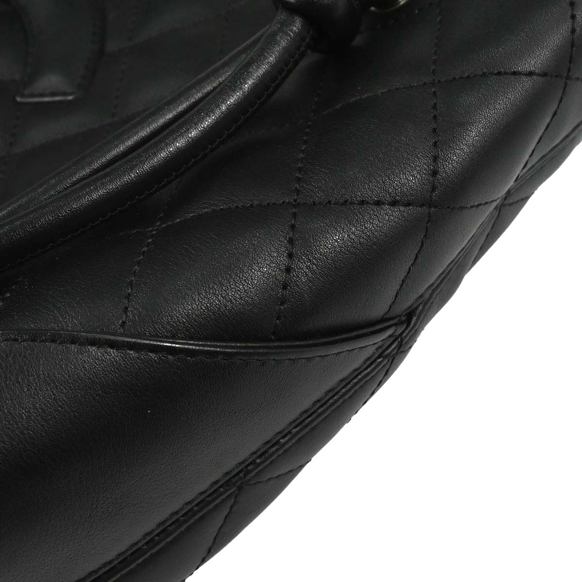 Chanel 2005-2006 Black Calfskin Cambon Ligne Tote Handbag