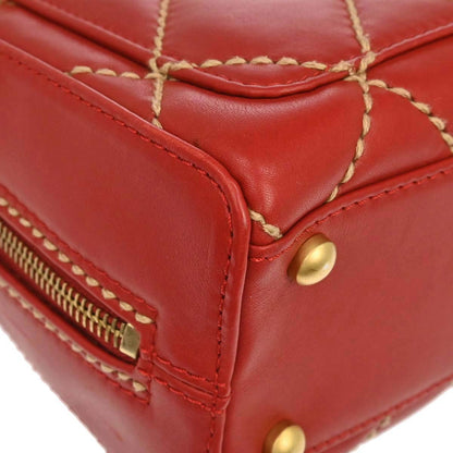 Chanel 2002-2003 Red Calfskin Wild Stitch Handbag