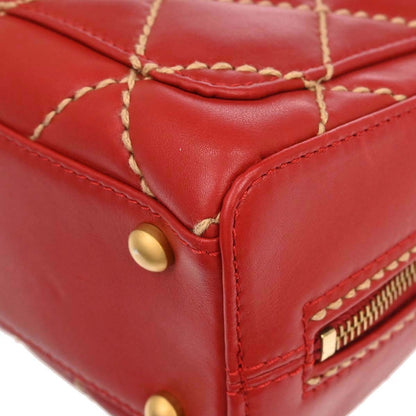 Chanel 2002-2003 Red Calfskin Wild Stitch Handbag