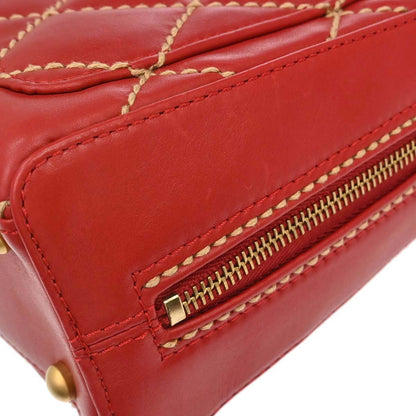 Chanel 2002-2003 Red Calfskin Wild Stitch Handbag