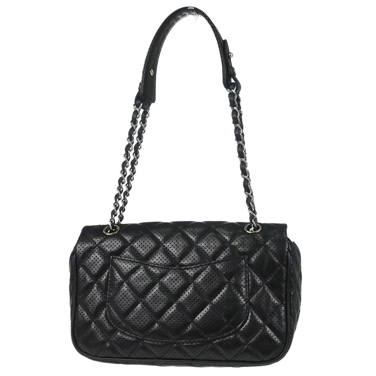 Chanel Black Perforated Lambskin Handbag