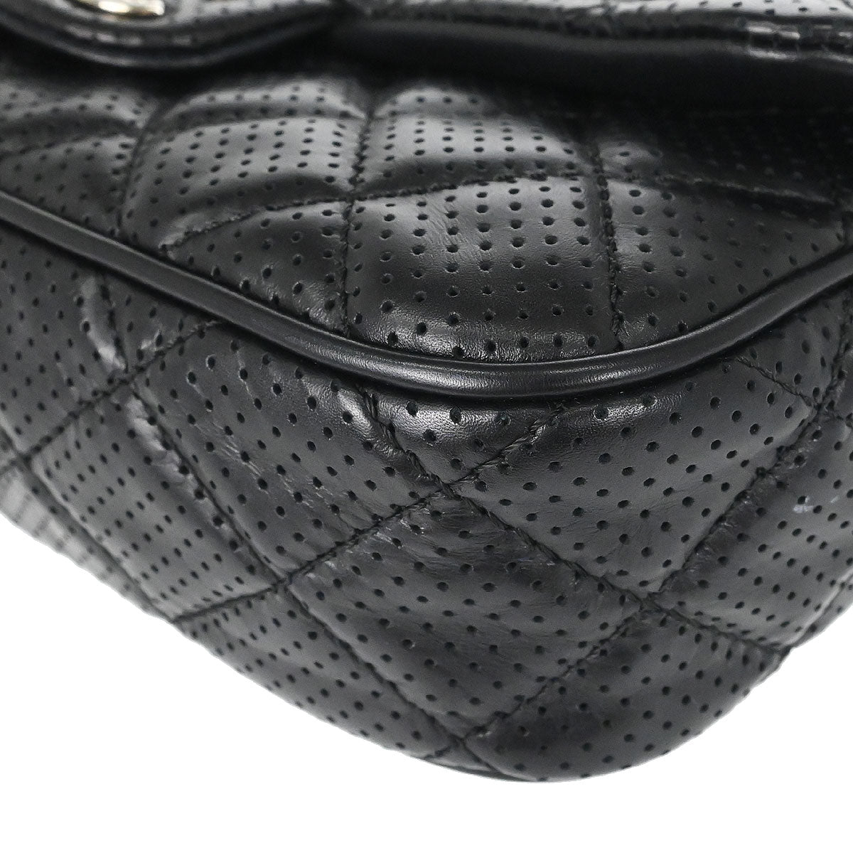 Chanel Black Perforated Lambskin Handbag