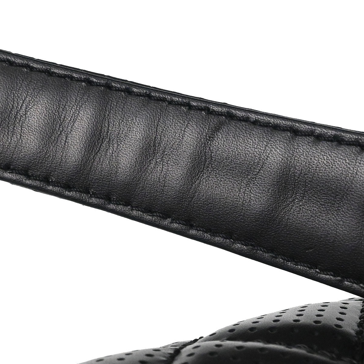Chanel Black Perforated Lambskin Handbag