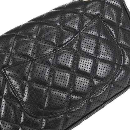 Chanel Black Perforated Lambskin Handbag