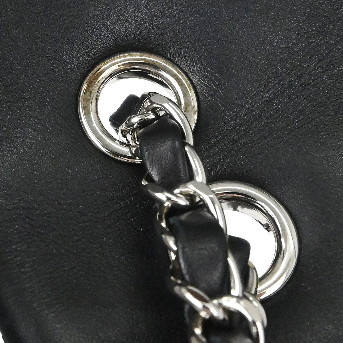 Chanel Black Perforated Lambskin Handbag