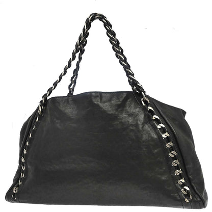 Chanel 2005-2006 Black Calfskin Luxury Line Tote Handbag
