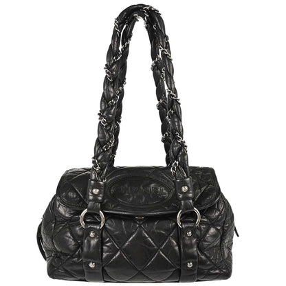 Chanel 2005-2006 Black Calfskin Lady Braid Bowler Bag Handbag
