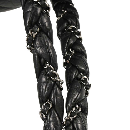 Chanel 2005-2006 Black Calfskin Lady Braid Bowler Bag Handbag