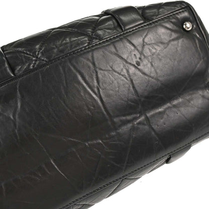 Chanel 2005-2006 Black Calfskin Lady Braid Bowler Bag Handbag