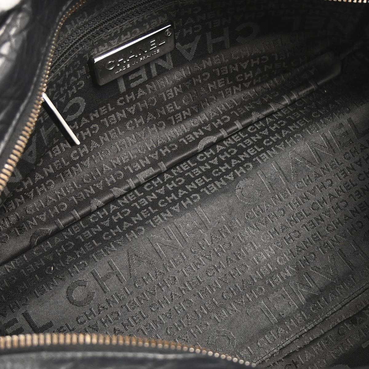 Chanel 2005-2006 Black Calfskin Lady Braid Bowler Bag Handbag