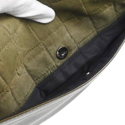 Chanel 2008-2009 Khaki Suede Sport Line Choco Bar Shoulder Bag