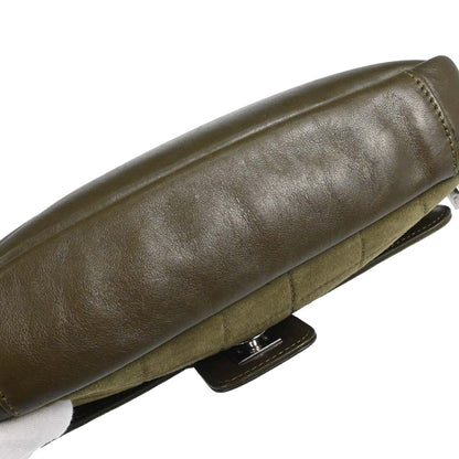 Chanel 2008-2009 Khaki Suede Sport Line Choco Bar Shoulder Bag