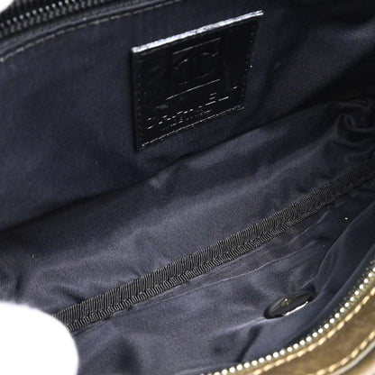 Chanel 2008-2009 Khaki Suede Sport Line Choco Bar Shoulder Bag