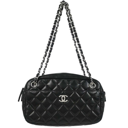 Chanel 2008-2009 Black Lambskin Camera Case Handbag