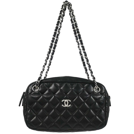 Chanel 2008-2009 Black Lambskin Camera Case Handbag