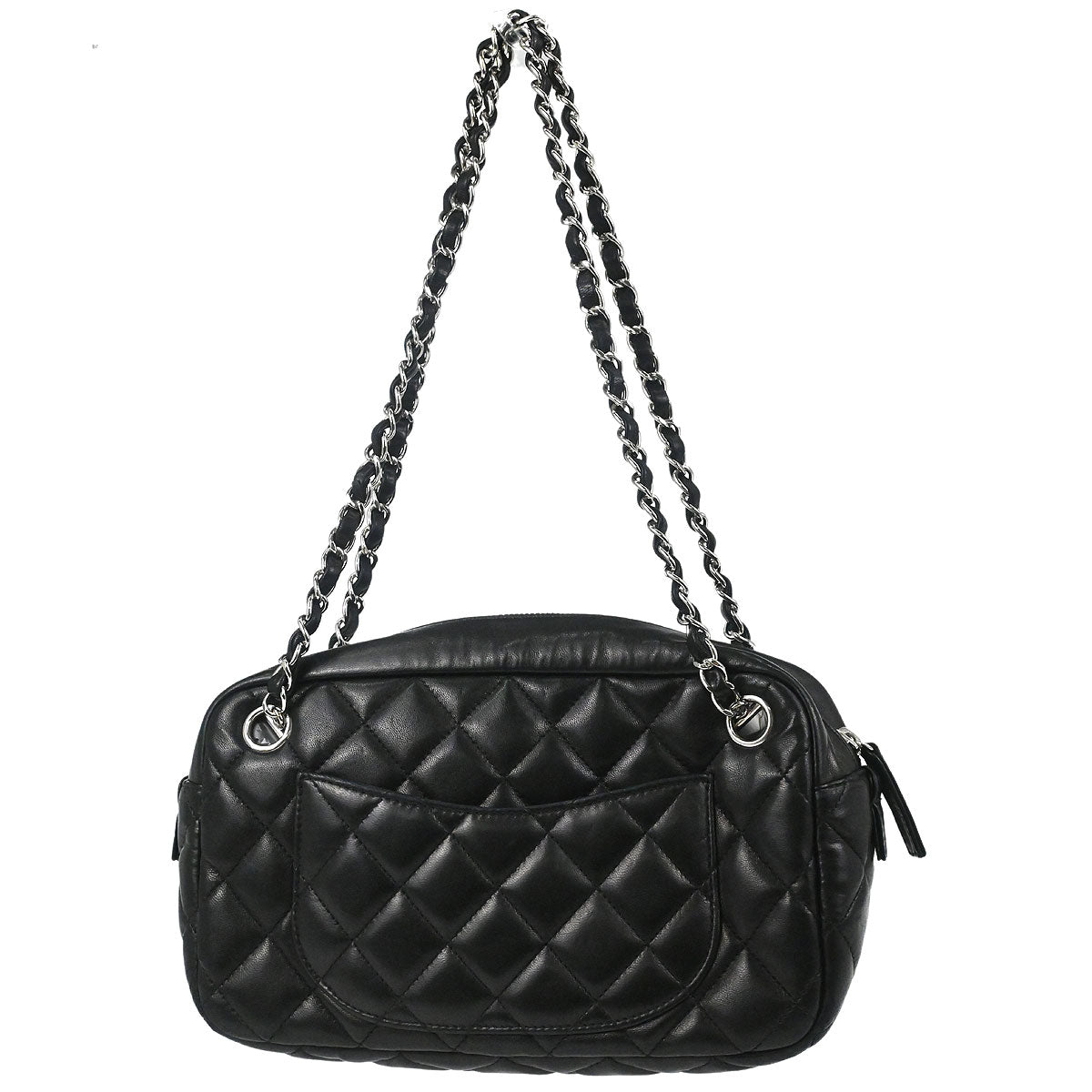Chanel 2008-2009 Black Lambskin Camera Case Handbag