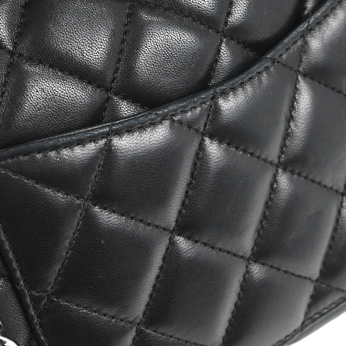 Chanel 2008-2009 Black Lambskin Camera Case Handbag