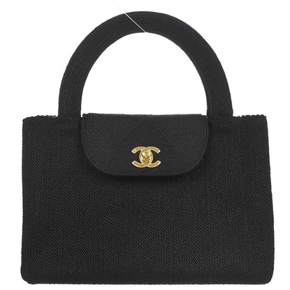 Chanel 1997-1999 Black Silk Rope Handbag