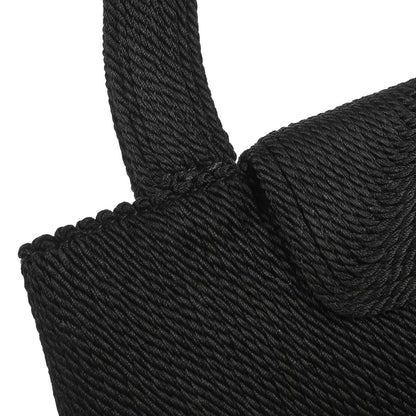 Chanel 1997-1999 Black Silk Rope Handbag