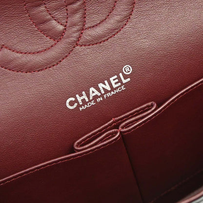 Chanel 2000-2002 Black Lambskin Medium Classic Double Flap Shoulder Bag