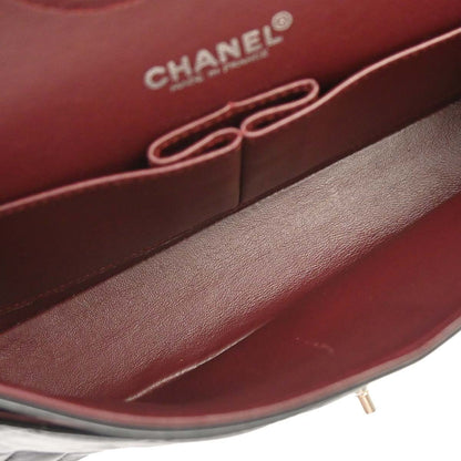 Chanel 2000-2002 Black Lambskin Medium Classic Double Flap Shoulder Bag