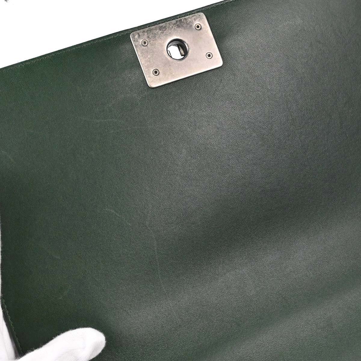Boy Chanel 2014-2015 Green Lambskin Medium Shoulder Bag