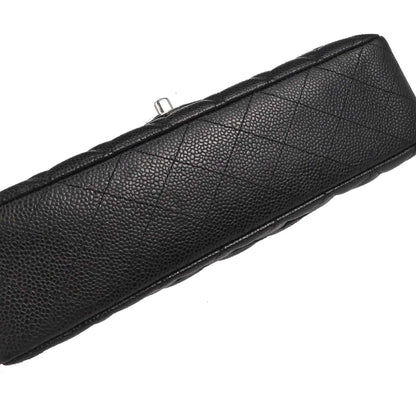 Chanel Black Caviar Skin Medium Classic Double Flap Shoulder Bag