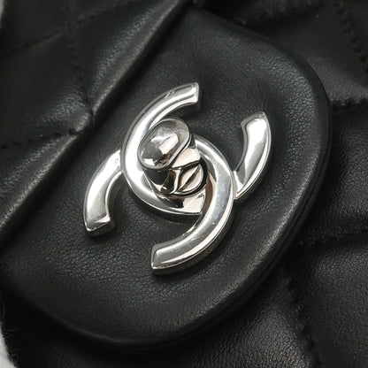 Chanel 1997-1999 Black Lambskin Small Classic Double Flap Shoulder Bag