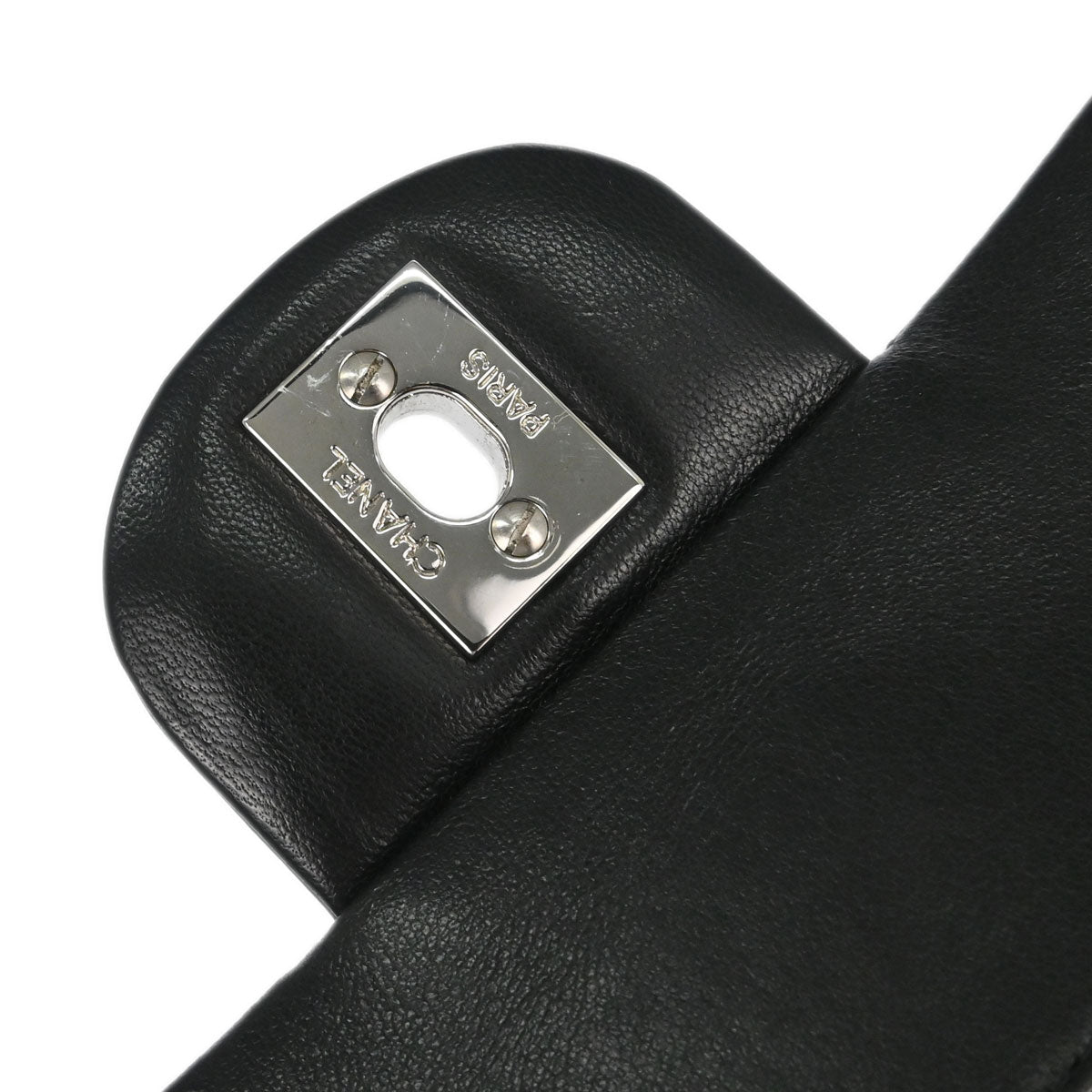 Chanel 1997-1999 Black Lambskin Small Classic Double Flap Shoulder Bag