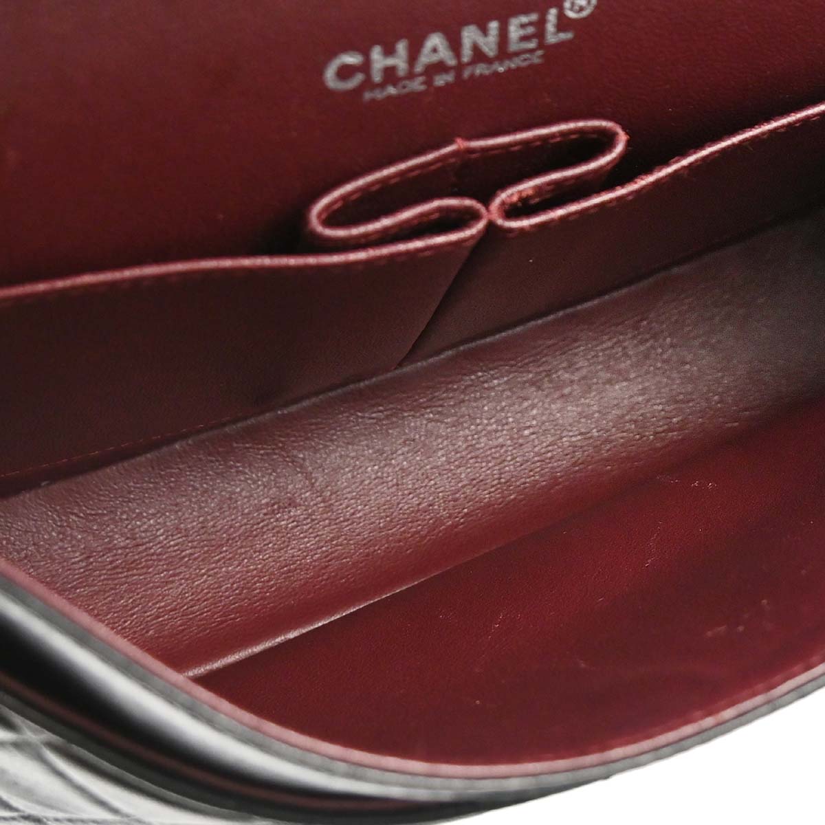 Chanel 2000-2002 Black Lambskin Medium Classic Double Flap Shoulder Bag