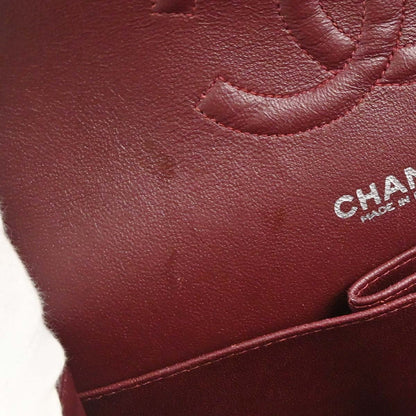 Chanel 2000-2002 Black Lambskin Medium Classic Double Flap Shoulder Bag