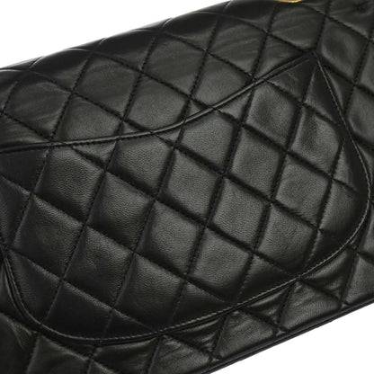 Chanel Black Lambskin Medium Classic Double Flap Shoulder Bag
