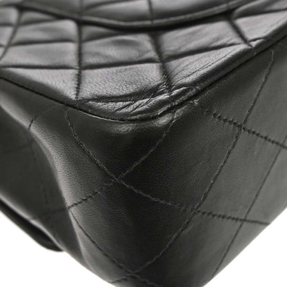 Chanel Black Lambskin Medium Classic Double Flap Shoulder Bag