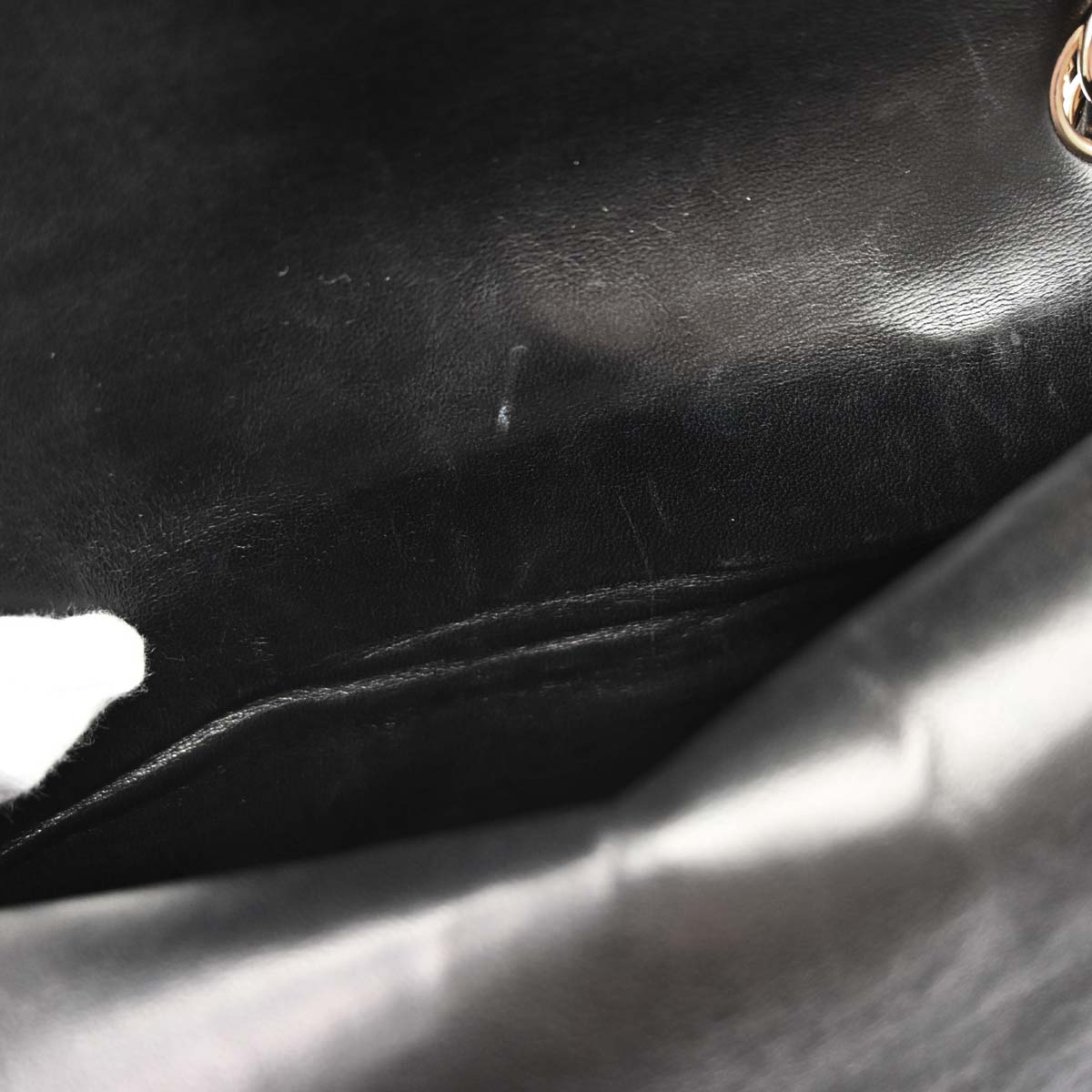 Chanel Black Lambskin Medium Classic Double Flap Shoulder Bag