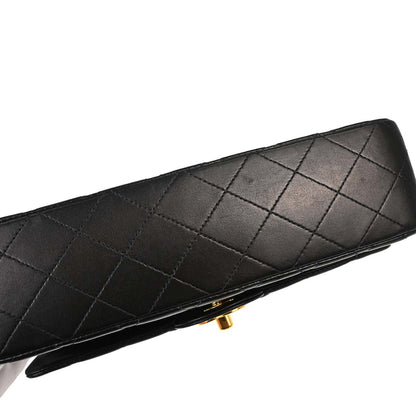 Chanel Black Lambskin Medium Classic Double Flap Shoulder Bag