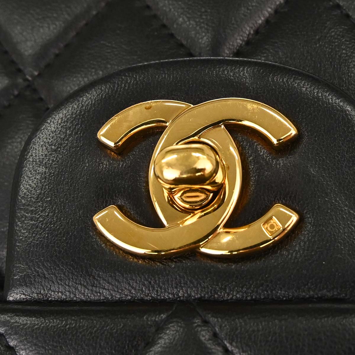 Chanel Black Lambskin Medium Classic Double Flap Shoulder Bag