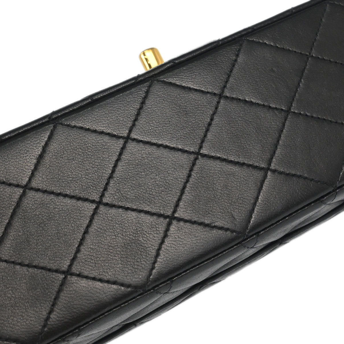 Chanel 1991-1994 Black Lambskin Medium Classic Double Flap Shoulder Bag