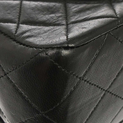 Chanel Black Lambskin Medium Classic Double Flap Shoulder Bag