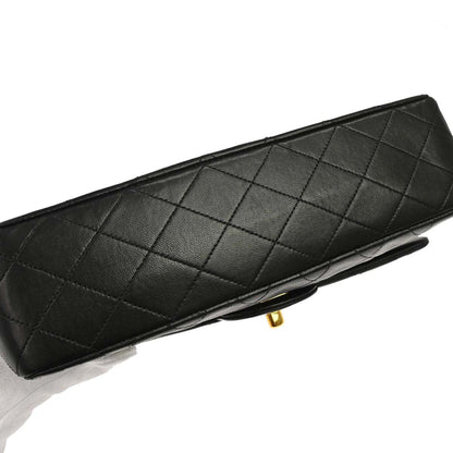 Chanel Black Lambskin Medium Classic Double Flap Shoulder Bag